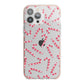Christmas Candy Cane iPhone 13 Pro Max TPU Impact Case with Pink Edges