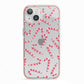 Christmas Candy Cane iPhone 13 TPU Impact Case with Pink Edges