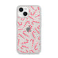 Christmas Candy Cane iPhone 14 Glitter Tough Case Starlight
