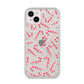 Christmas Candy Cane iPhone 14 Plus Glitter Tough Case Starlight