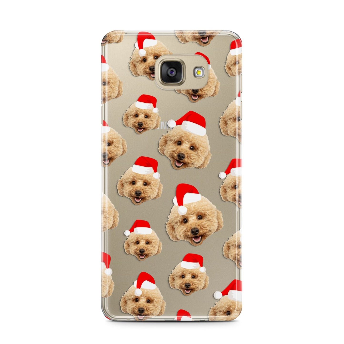 Christmas Dog Samsung Galaxy A7 2016 Case on gold phone
