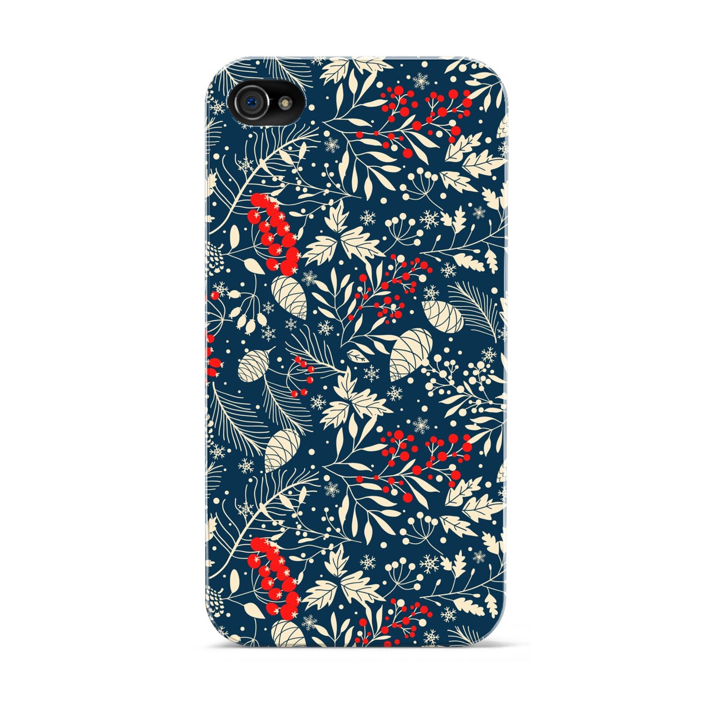 Christmas Floral Apple iPhone 4s Case