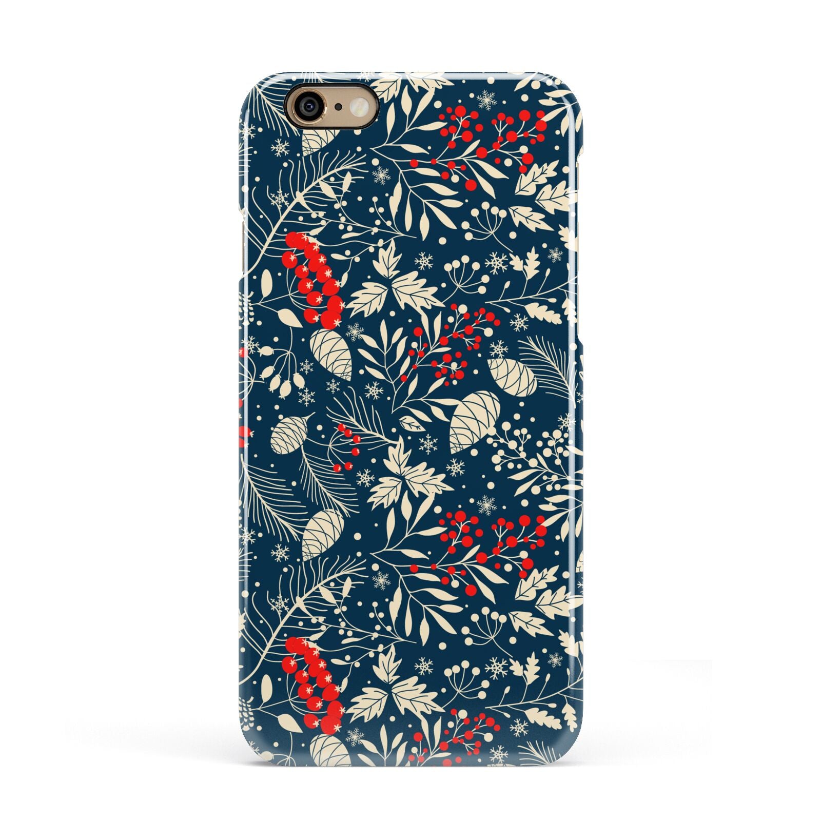 Christmas Floral Apple iPhone 6 3D Snap Case