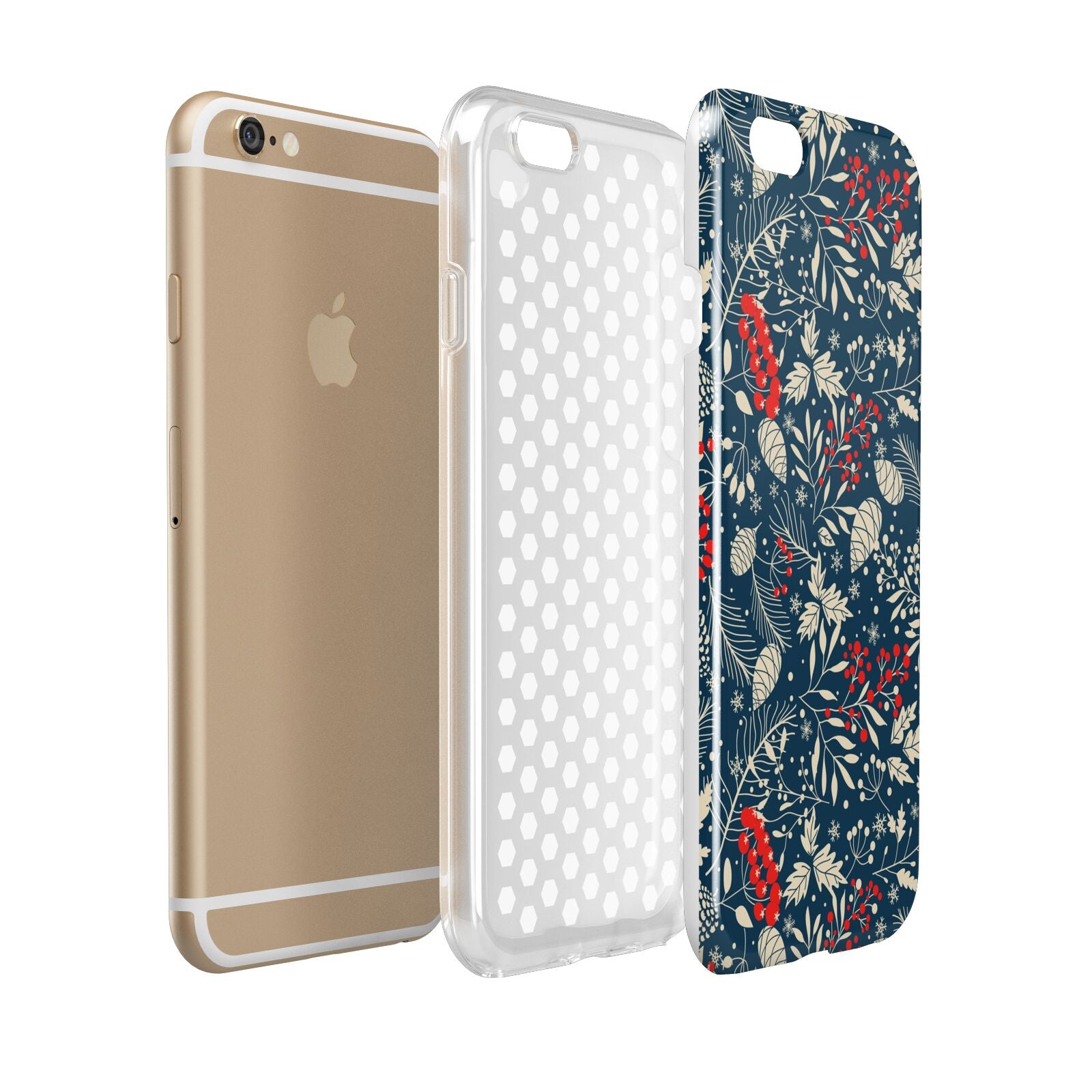 Christmas Floral Apple iPhone 6 3D Tough Case Expanded view
