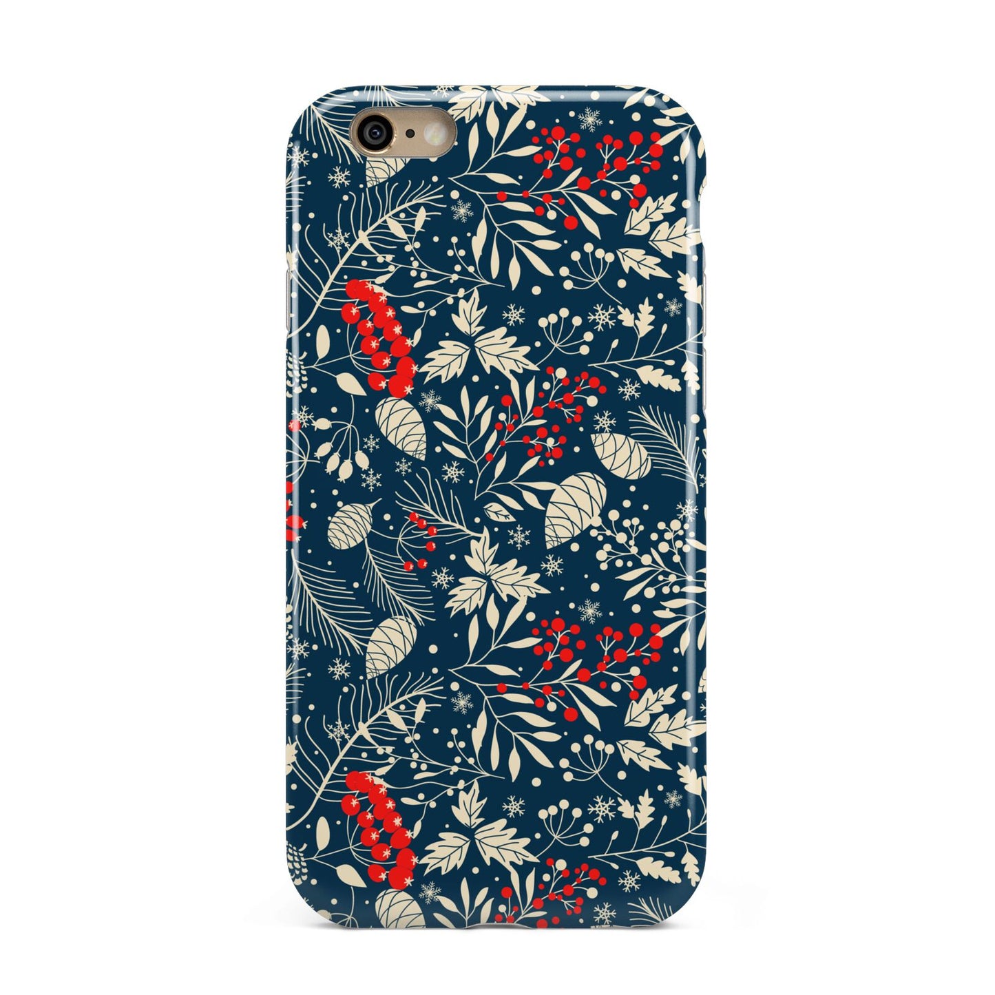 Christmas Floral Apple iPhone 6 3D Tough Case