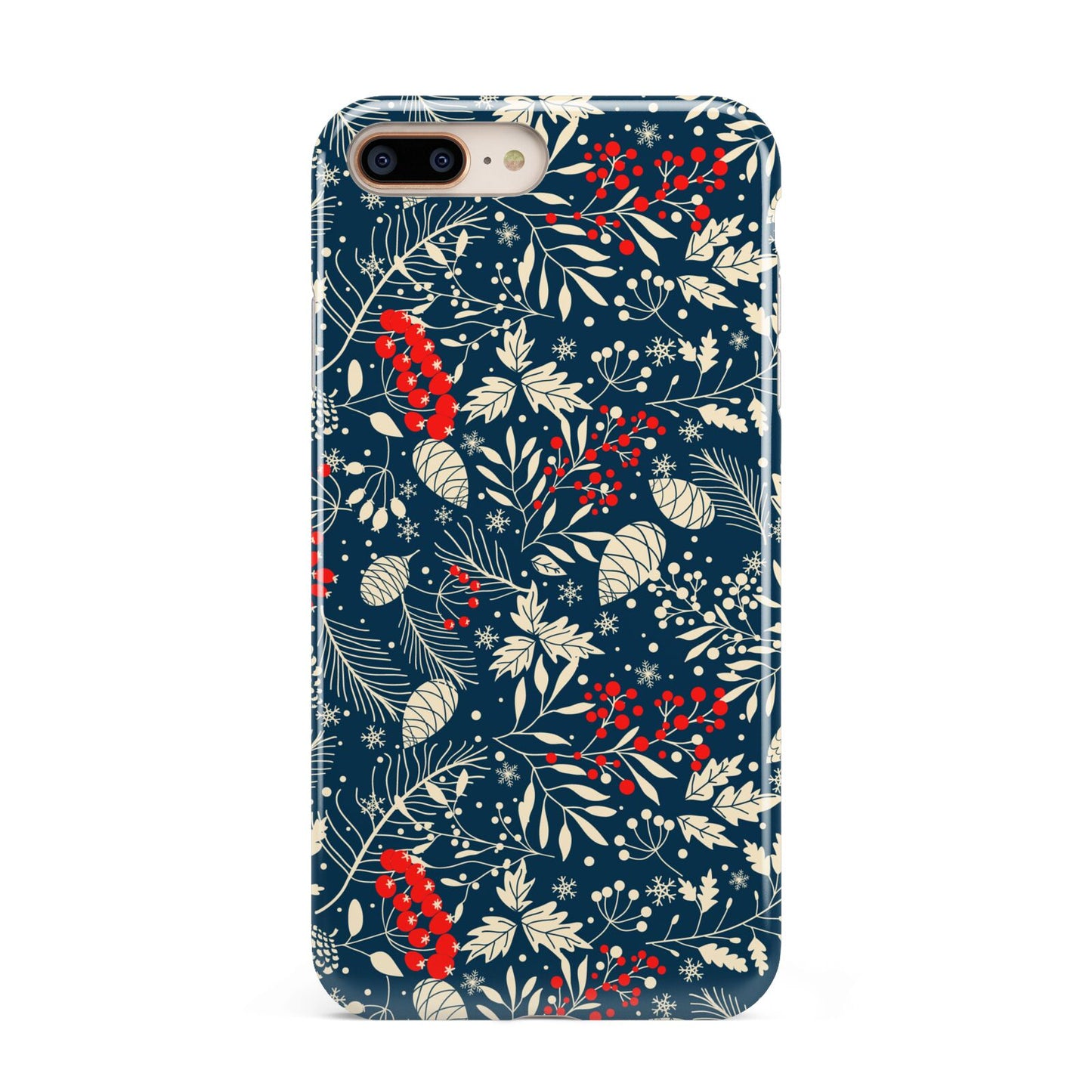 Christmas Floral Apple iPhone 7 8 Plus 3D Tough Case