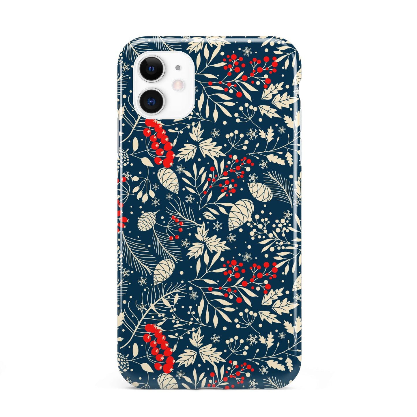 Christmas Floral iPhone 11 3D Tough Case