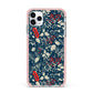 Christmas Floral iPhone 11 Pro Max Impact Pink Edge Case