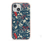 Christmas Floral iPhone 13 Mini TPU Impact Case with Pink Edges