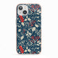 Christmas Floral iPhone 13 TPU Impact Case with Pink Edges