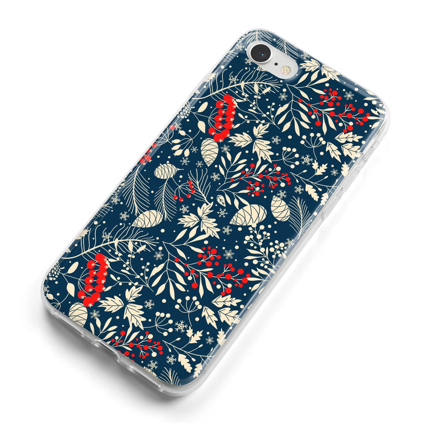 Christmas Floral iPhone 8 Bumper Case on Silver iPhone Alternative Image