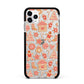 Christmas Gingerbread Apple iPhone 11 Pro Max in Silver with Black Impact Case