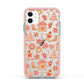 Christmas Gingerbread Apple iPhone 11 in White with Pink Impact Case
