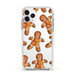 Christmas Gingerbread Man Apple iPhone 11 Pro in Silver with White Impact Case