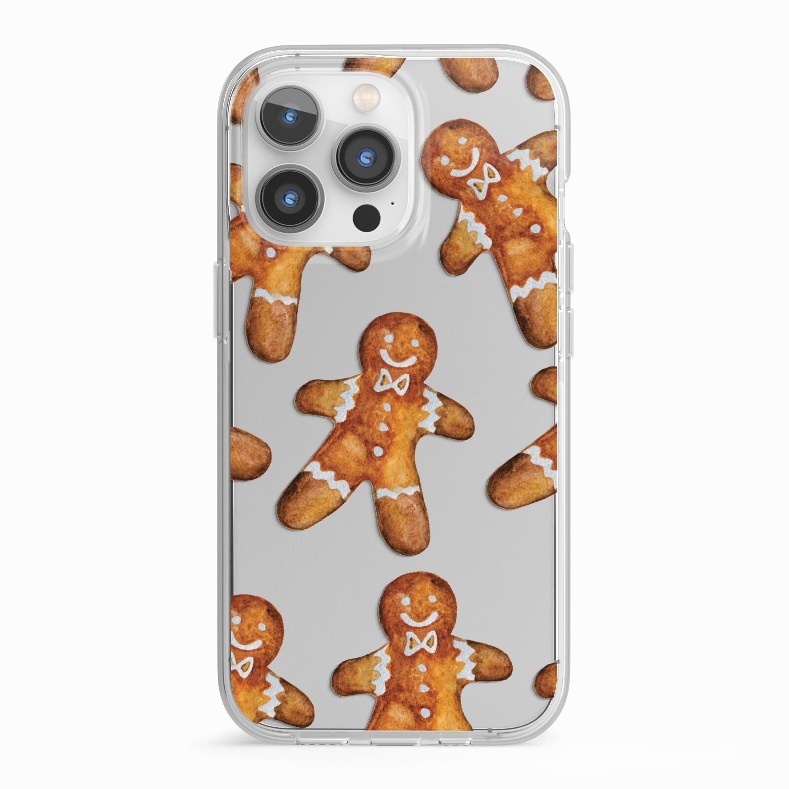 Christmas Gingerbread Man iPhone 13 Pro TPU Impact Case with White Edges
