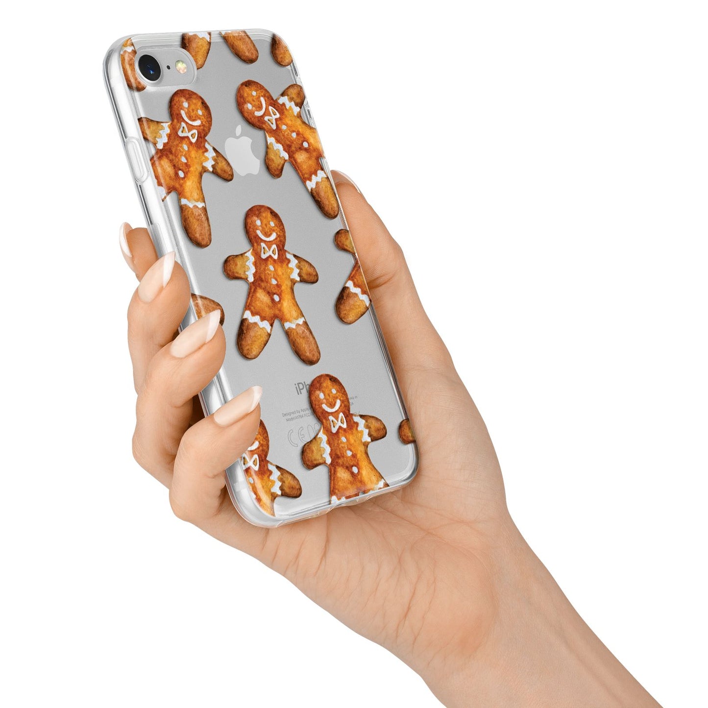 Christmas Gingerbread Man iPhone 7 Bumper Case on Silver iPhone Alternative Image