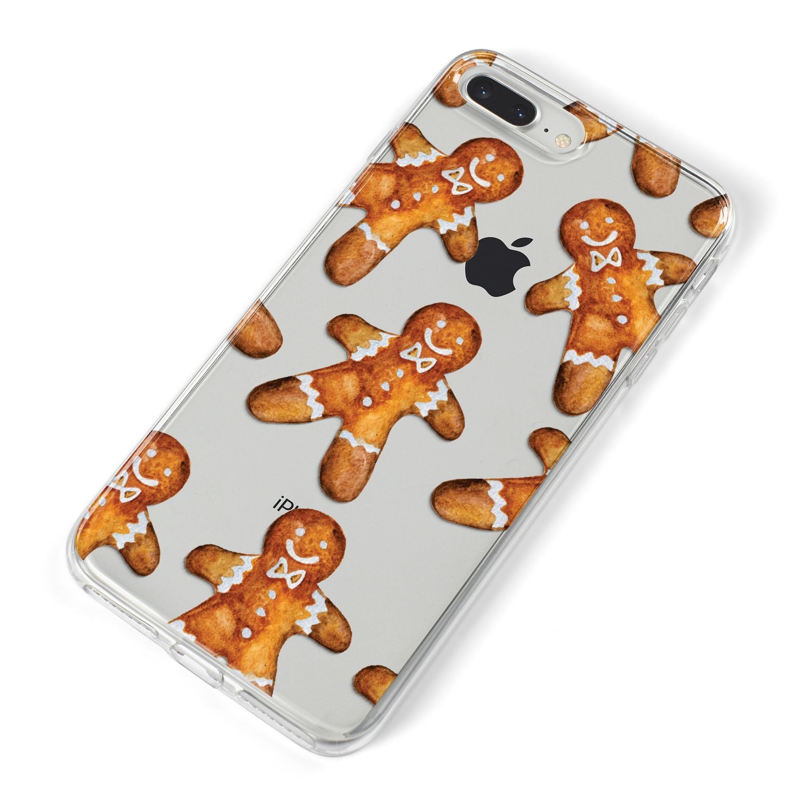 Christmas Gingerbread Man iPhone 8 Plus Bumper Case on Silver iPhone Alternative Image
