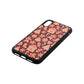 Christmas Gingerbread Rose Brown Saffiano Leather iPhone Xr Case Side Angle