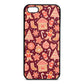Christmas Gingerbread Wine Red Saffiano Leather iPhone 5 Case