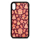 Christmas Gingerbread Wine Red Saffiano Leather iPhone Xr Case