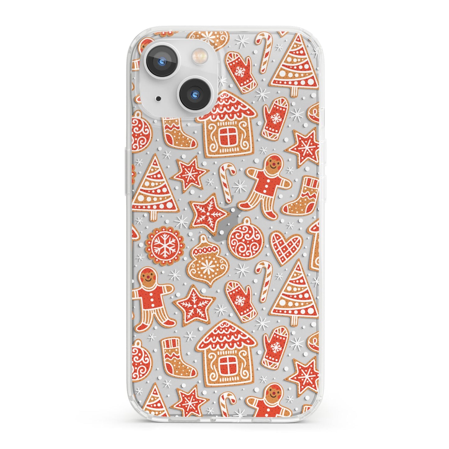 Christmas Gingerbread iPhone 13 Clear Bumper Case