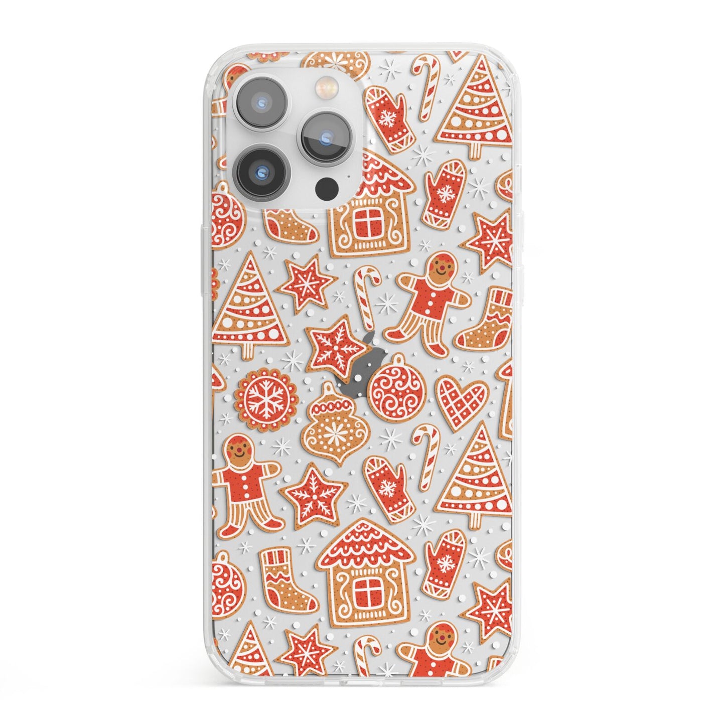 Christmas Gingerbread iPhone 13 Pro Max Clear Bumper Case