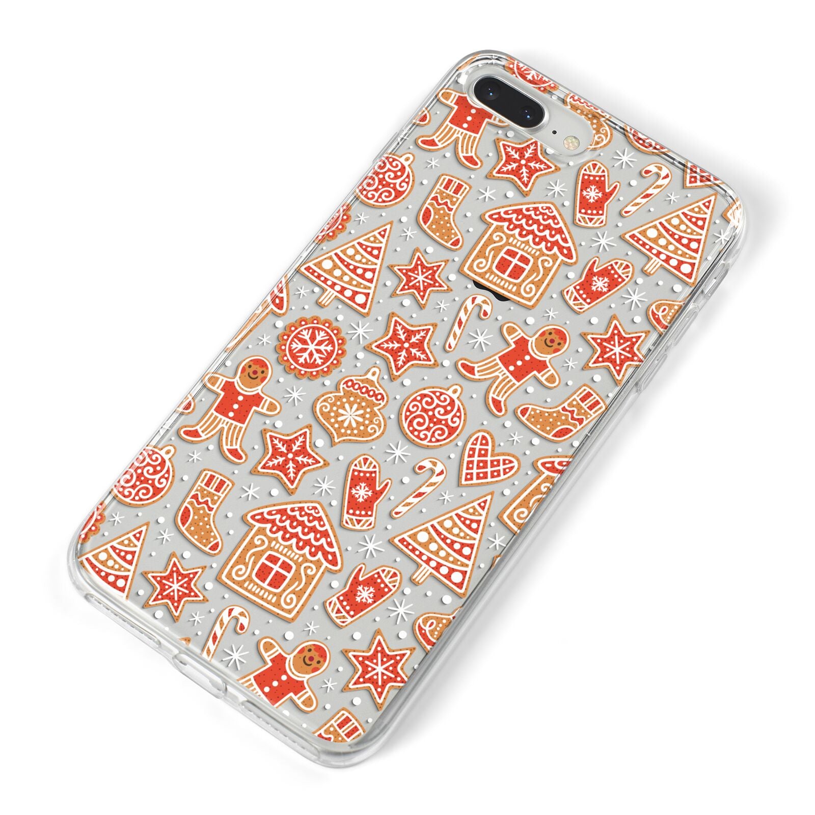 Christmas Gingerbread iPhone 8 Plus Bumper Case on Silver iPhone Alternative Image