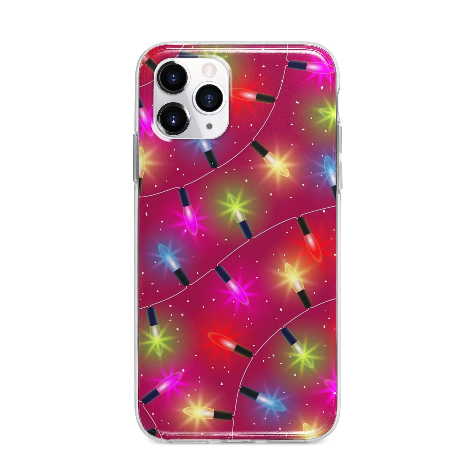 Christmas Lights Apple iPhone 11 Pro Max in Silver with Bumper Case