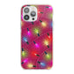 Christmas Lights iPhone 13 Pro Max TPU Impact Case with Pink Edges