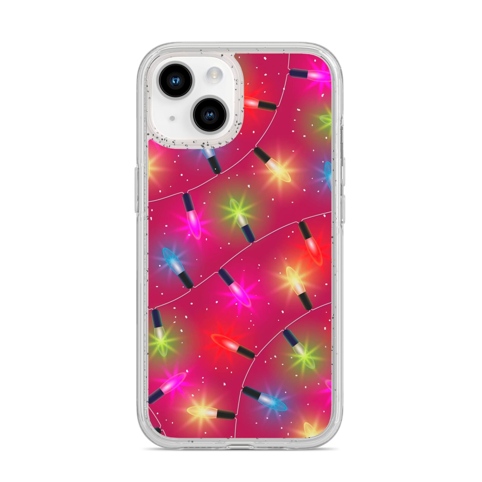 Christmas Lights iPhone 14 Glitter Tough Case Starlight