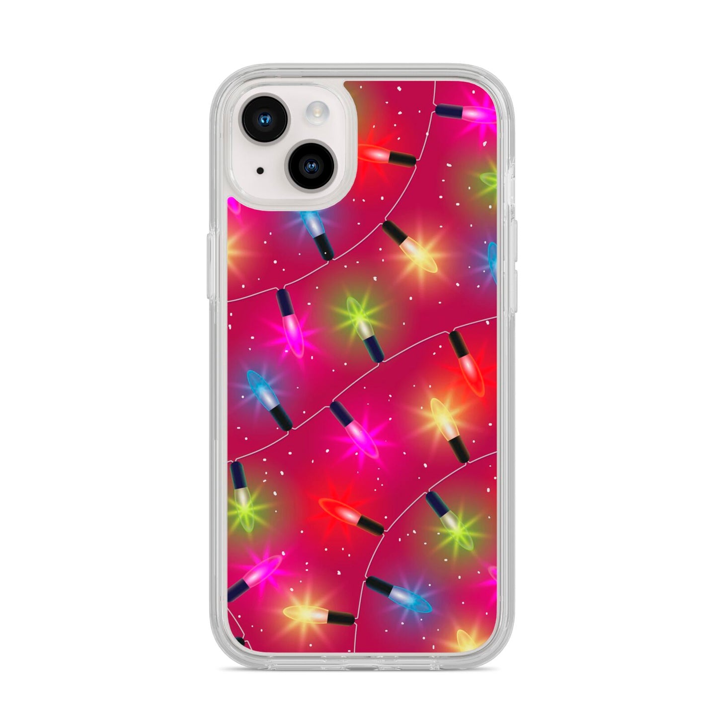 Christmas Lights iPhone 14 Plus Clear Tough Case Starlight