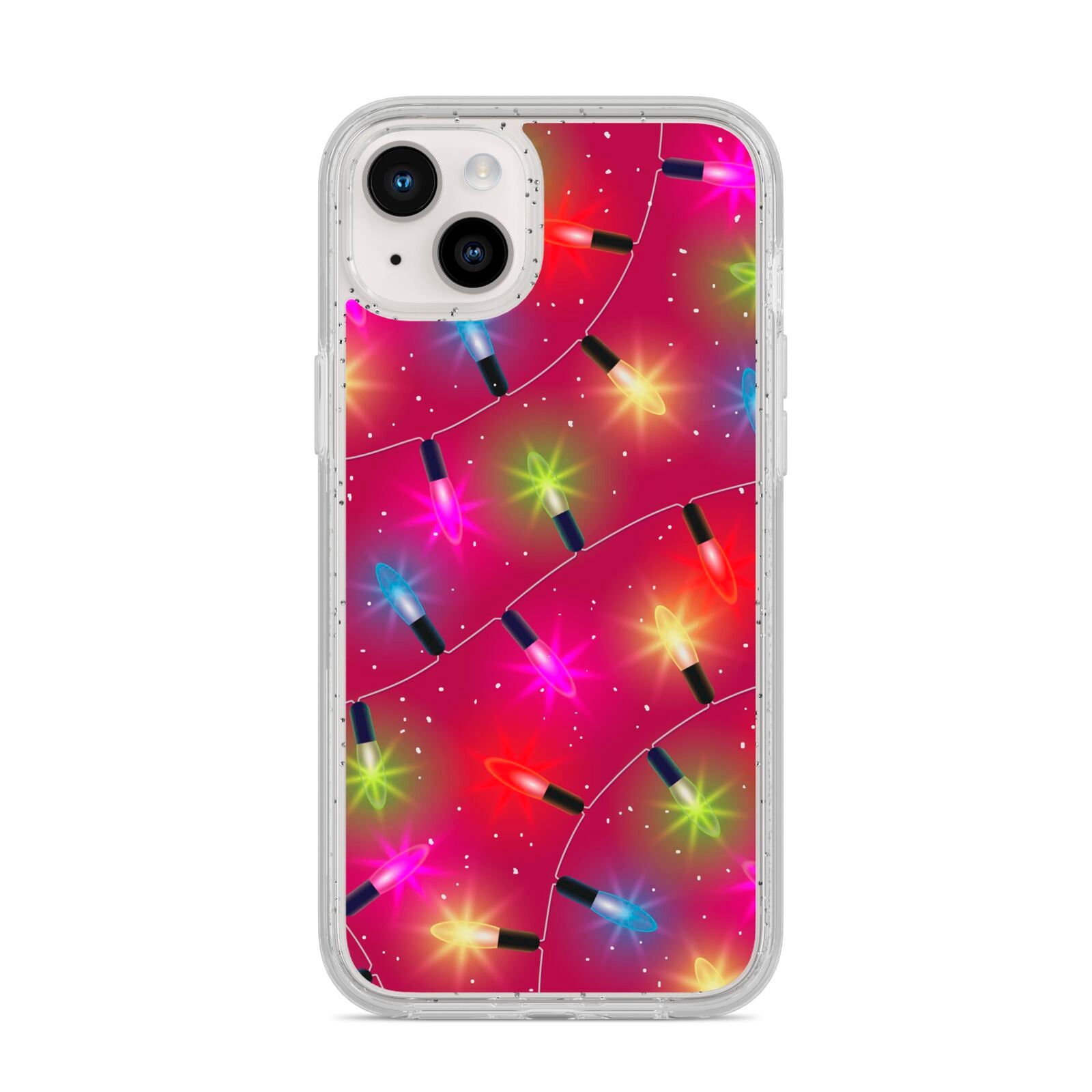 Christmas Lights iPhone 14 Plus Glitter Tough Case Starlight
