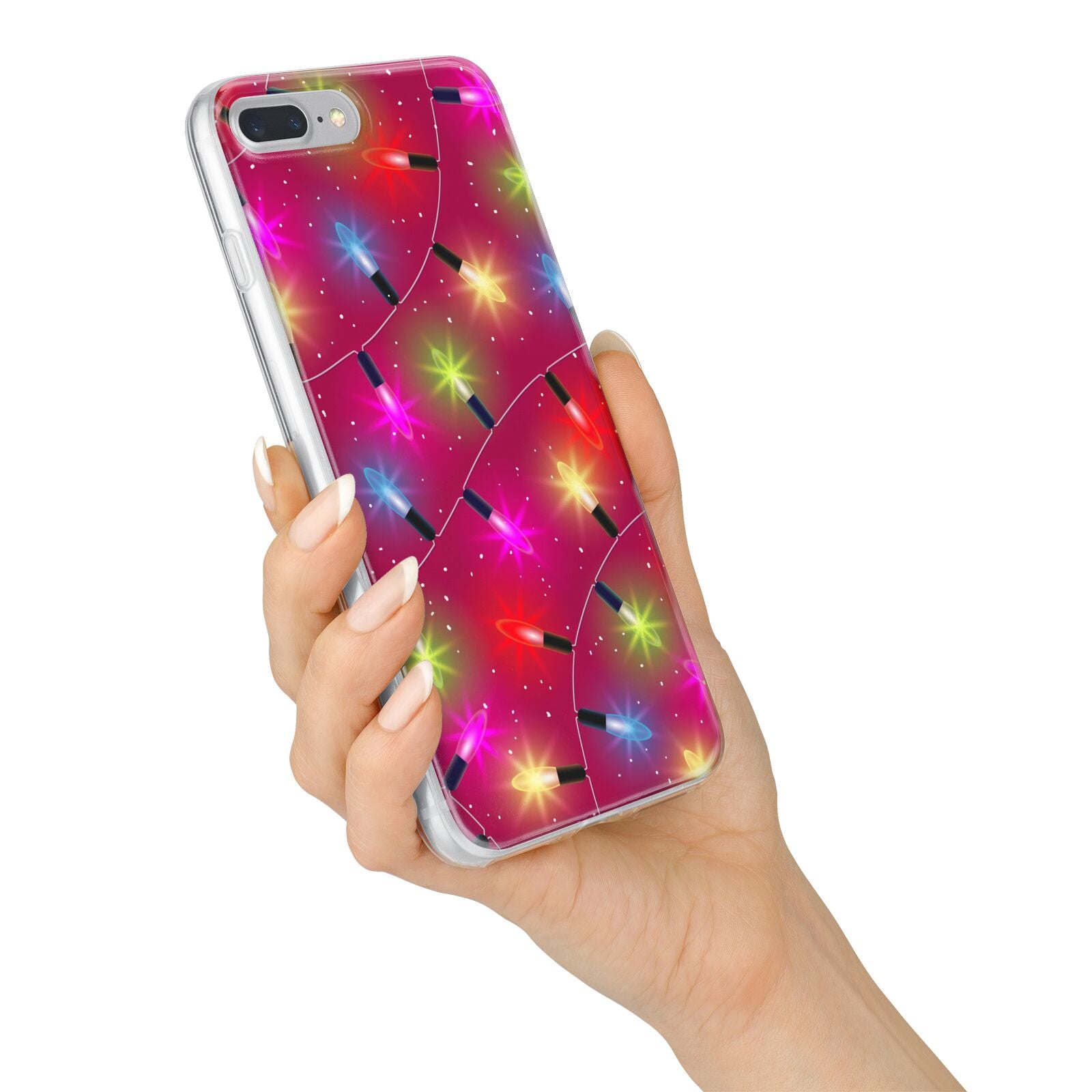 Christmas Lights iPhone 7 Plus Bumper Case on Silver iPhone Alternative Image