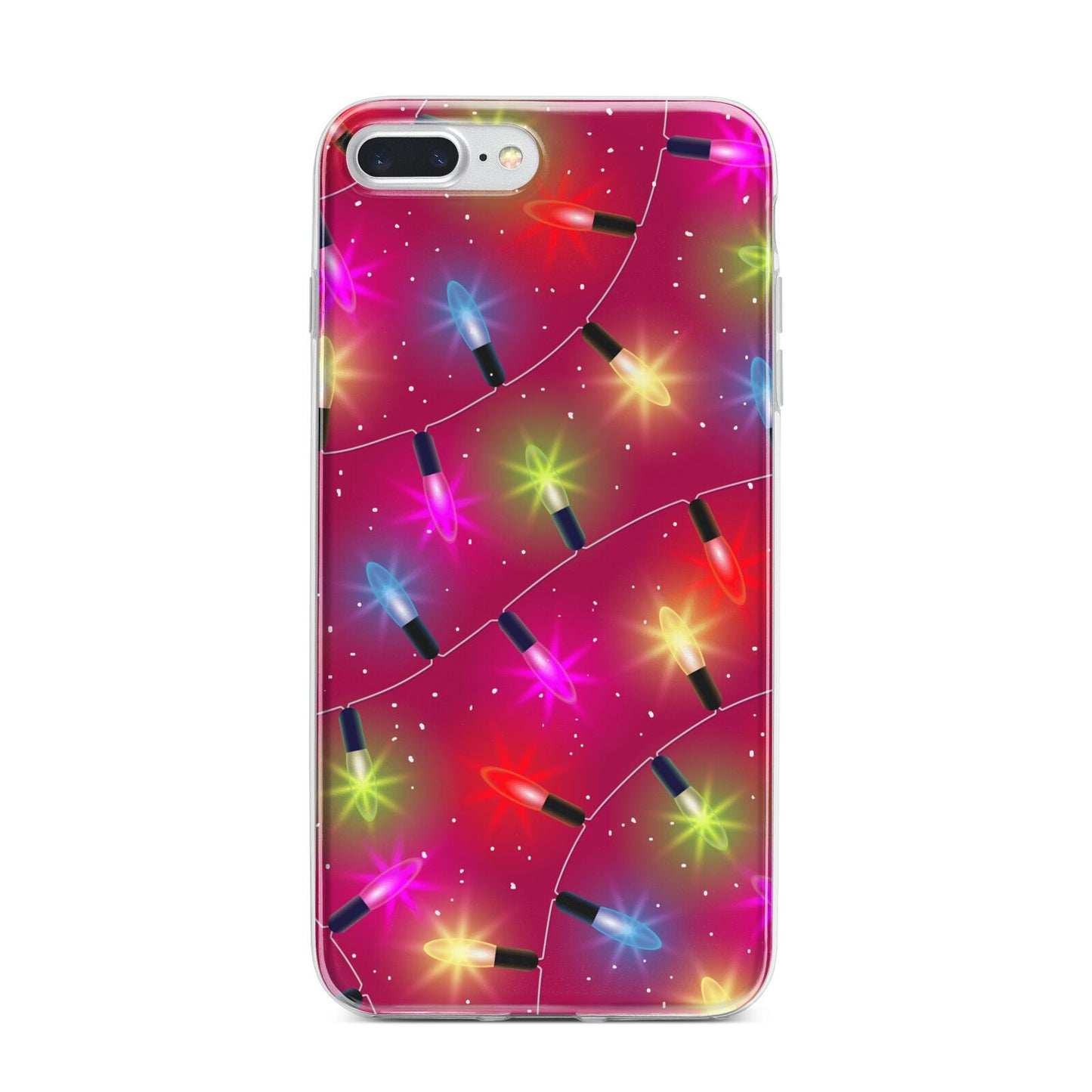 Christmas Lights iPhone 7 Plus Bumper Case on Silver iPhone