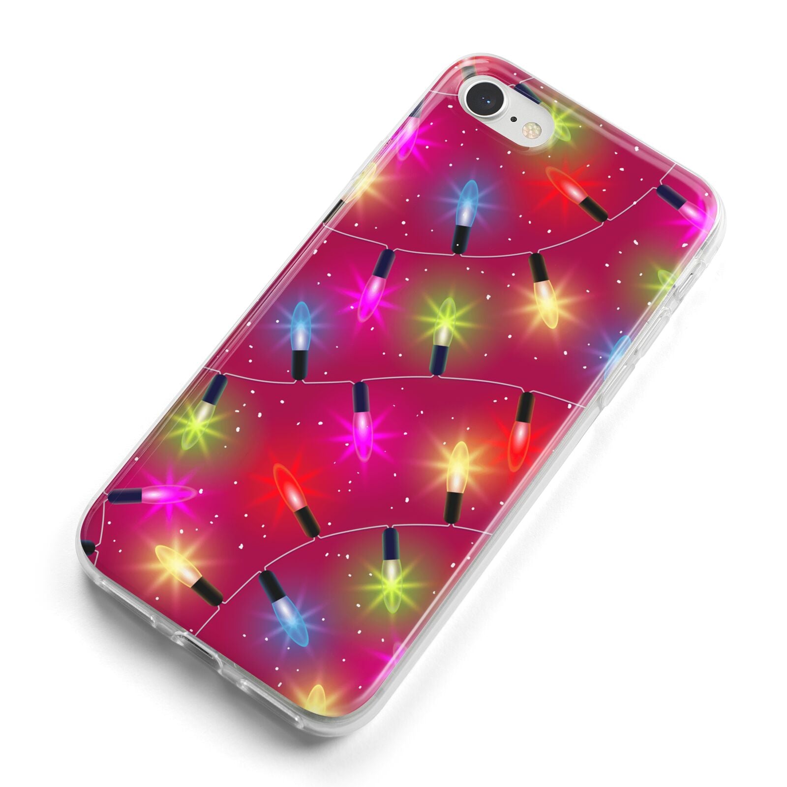 Christmas Lights iPhone 8 Bumper Case on Silver iPhone Alternative Image
