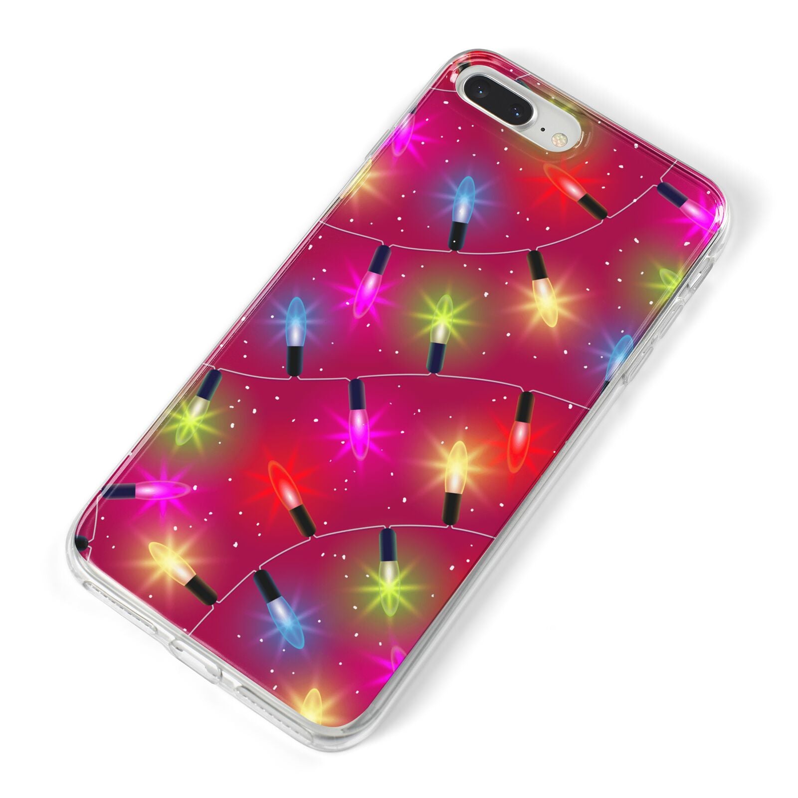 Christmas Lights iPhone 8 Plus Bumper Case on Silver iPhone Alternative Image