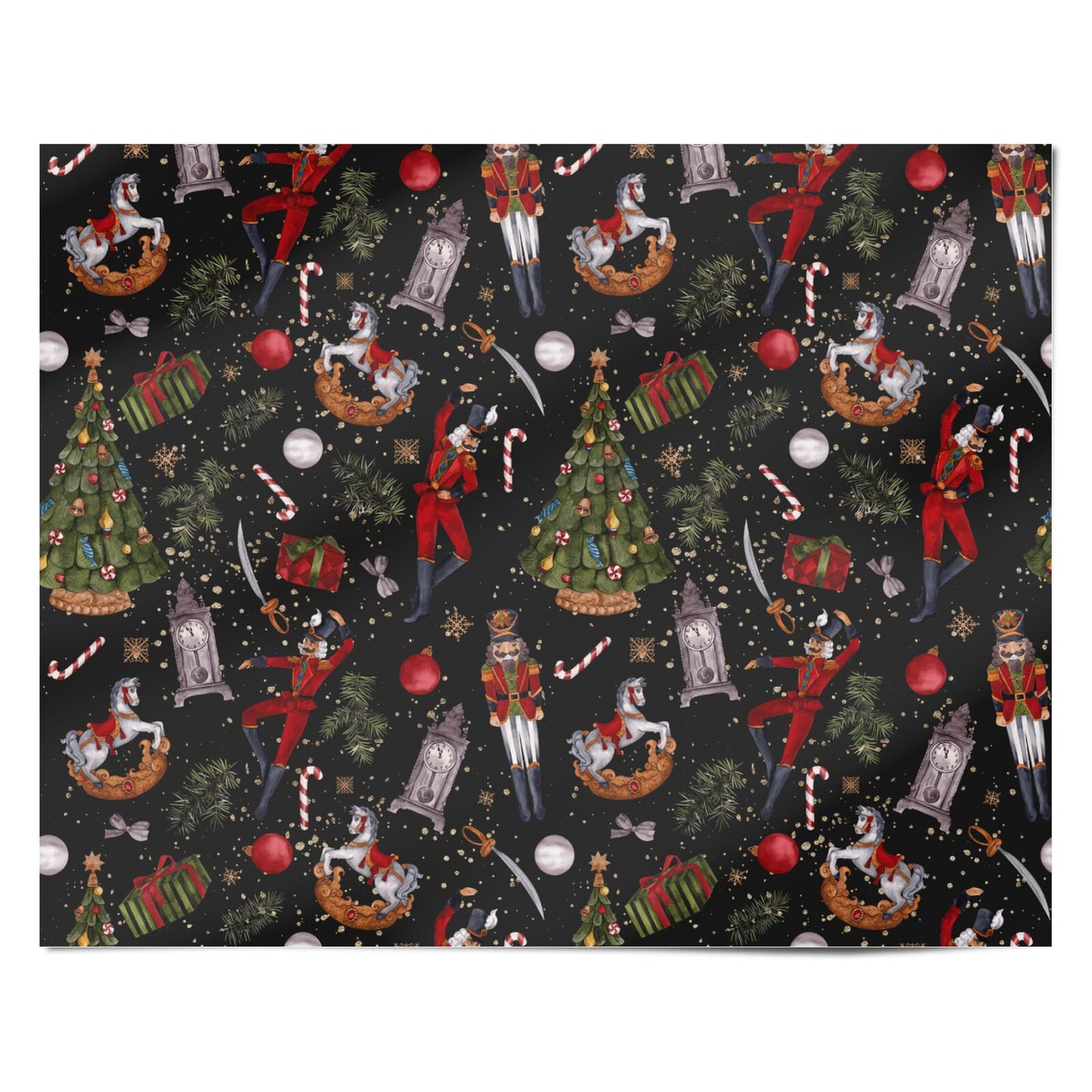 Christmas Nutcracker Personalised Wrapping Paper Alternative