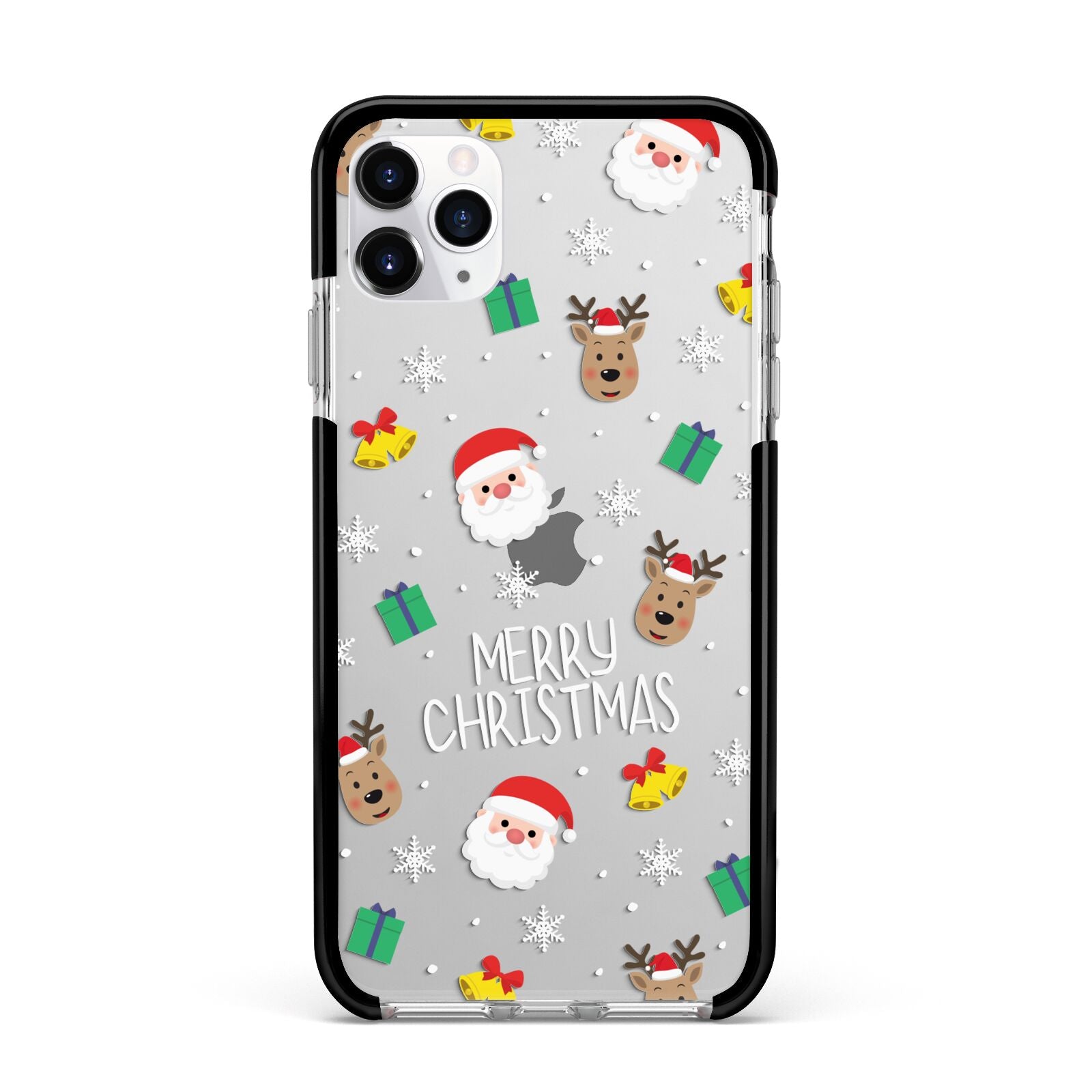 Christmas Pattern Apple iPhone 11 Pro Max in Silver with Black Impact Case
