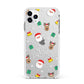 Christmas Pattern Apple iPhone 11 Pro Max in Silver with White Impact Case