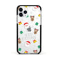 Christmas Pattern Apple iPhone 11 Pro in Silver with Black Impact Case