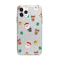 Christmas Pattern Apple iPhone 11 Pro in Silver with Bumper Case