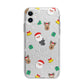 Christmas Pattern Apple iPhone 11 in White with Bumper Case