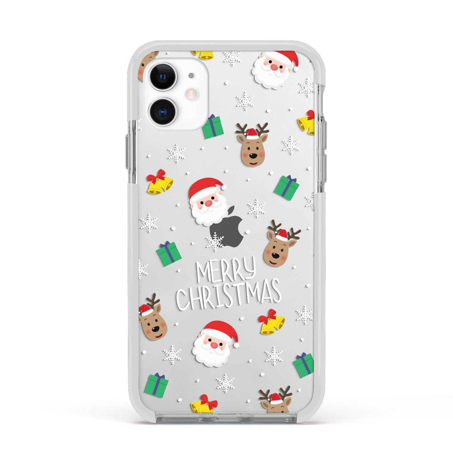 Christmas Pattern Apple iPhone 11 in White with White Impact Case
