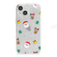 Christmas Pattern iPhone 13 Mini Clear Bumper Case