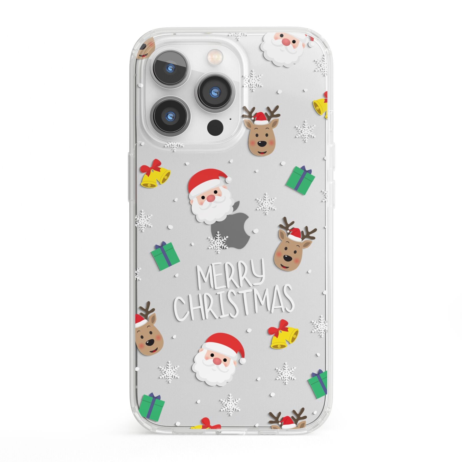 Christmas Pattern iPhone 13 Pro Clear Bumper Case