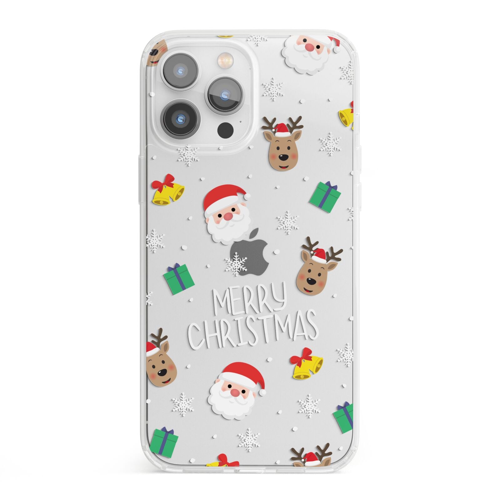 Christmas Pattern iPhone 13 Pro Max Clear Bumper Case