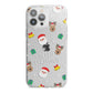 Christmas Pattern iPhone 13 Pro Max TPU Impact Case with White Edges