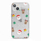 Christmas Pattern iPhone 13 TPU Impact Case with White Edges