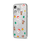 Christmas Pattern iPhone 14 Pro Max Glitter Tough Case Silver Angled Image