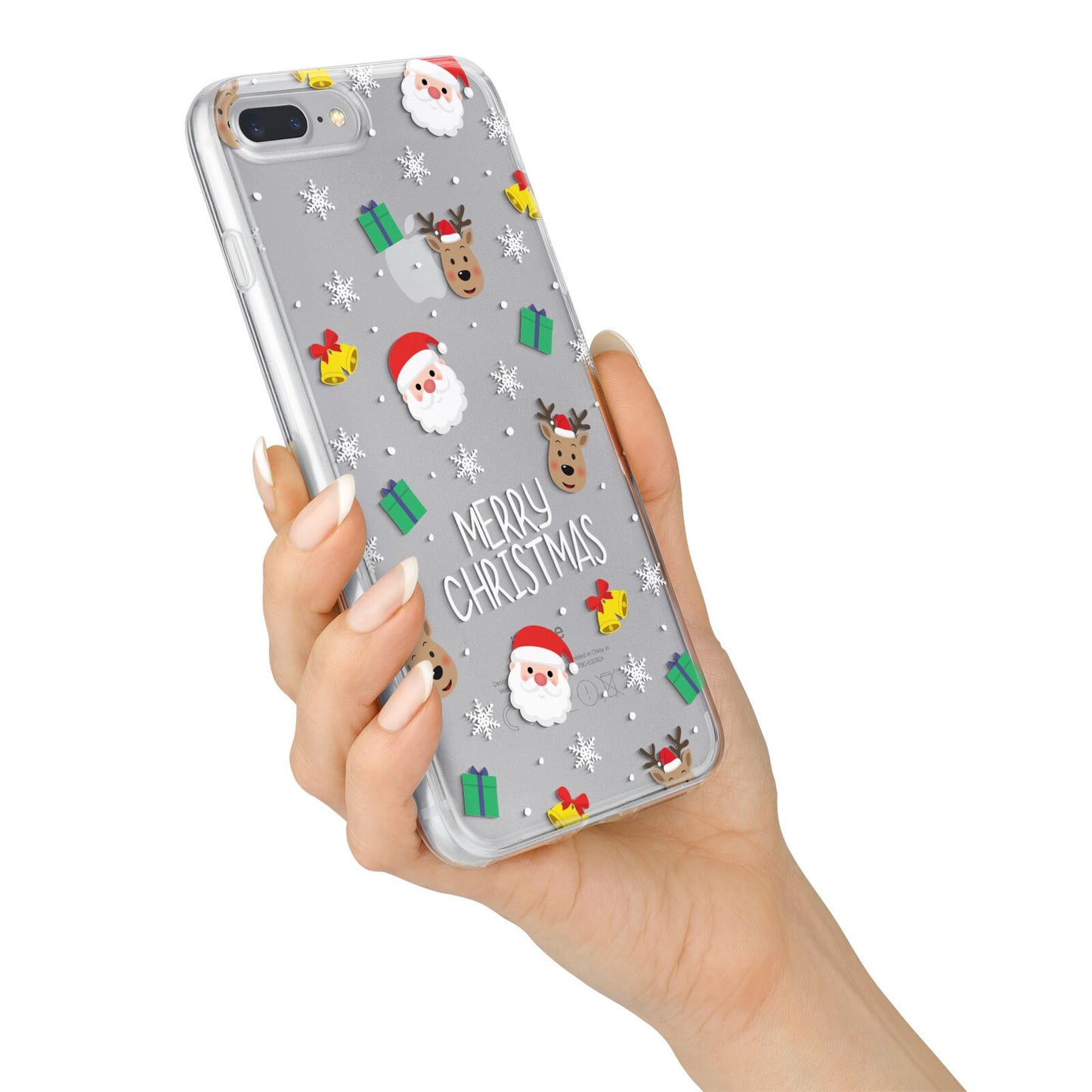 Christmas Pattern iPhone 7 Plus Bumper Case on Silver iPhone Alternative Image